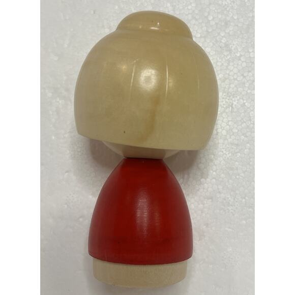Vintage 4.5" JAPANESE Wooden KOKESHI DOLL Traditional JAPAN Mid-Century FIGURINE - Picture 3 of 6